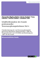 Deni Gaebel, Denis Gaebel, Tony Lakatos, Alexander Marku Rehm, Alexander Markus Rehm, Claudiu Valk... - Schallwellenanalyse des Sounds professioneller TenorsaxophonspielerInnen. Teil 4