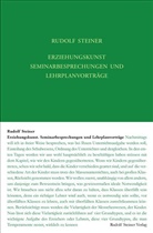 Rudolf Steiner, Urs Dietler, Andrea Leubin, Rudolf Steiner Nachlassverwaltung, Rudolf Steiner Nachlassverwaltung, S Speckenbach... - Erziehungskunst. Seminarbesprechungen und Lehrplanvorträge