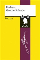 Johann Wolfgang Von Goethe, Joachim Seng - Reclams Goethe-Kalender 2020