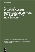 Maurice Coyaud - Classification nominale en chinois. Les particules numérales
