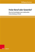 Wolfgang Hummes - Freier Beruf oder Gewerbe?