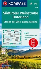 KOMPASS-Karte GmbH, KOMPASS-Karten GmbH, KOMPASS-Karten GmbH, KOMPASS-Karten GmbH - KOMPASS Wanderkarte 074 Südtiroler Weinstraße, Unterland, Strada del Vino, Bassa Atesina 1:25.000