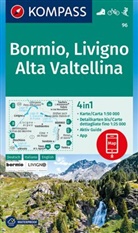 KOMPASS-Karte GmbH, KOMPASS-Karten GmbH, KOMPASS-Karten GmbH, KOMPASS-Karten GmbH - Bormio, Livigno, Alta Vatellina 1:50 000