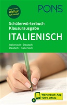 PONS Schülerwörterbuch: PONS Schülerwörterbuch Klausurausgabe Italienisch, m.  Buch, m.  Online-Zugang