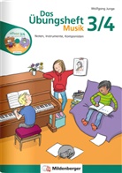 Wolfgang Junge, Jutta Wetzel - Das Übungsheft Musik 3/4, m. Audio-CD