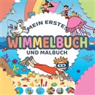 Kinderbüche Liebe, Kinderbücher Liebe - Mein erstes Wimmelbuch und Malbuch für Kinder in einem - Wimmelbilderbuch und einfache Ausmalbilder für Kinder ab 1 bis 2 Jahre