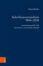 Hans Rothe, Claudia Schnell, Pete Thiergen, Peter Thiergen - Schriftenverzeichnis Hans Rothe