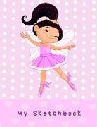 Creative Books for All - My Sketchbook: Large Sketchbook, Ballet Dancer Cover, 120 Pages, 8.5 by 11