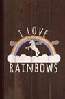Flippin Sweet Books - I Love Rainbows Journal Notebook: Blank Lined Ruled for Writing 6x9 110 Pages