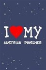 Flippin Sweet Books - I Love My Austrian Pinscher Dog Breed Journal Notebook: Blank Lined Ruled for Writing 6x9 110 Pages