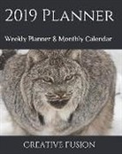 Creative Fusion Planners - 2019 Planner: Weekly Planner & Monthly Calendar - Desk Diary, Journal, Alaska, Lynx, Alaskan Wildlife, American Wildlife, Arctic Ani