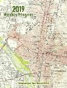 Noon Sun Handy Books - 2019 Weekly Planner: Albuquerque, New Mexico (1954): Vintage Topo Map Cover
