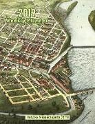 Noon Sun Handy Books - 2019 Weekly Planner: Holyoke, Massachusetts (1877): Vintage Panoramic Map Cover
