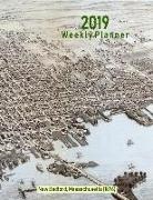 Noon Sun Handy Books - 2019 Weekly Planner: New Bedford, Massachusetts (1876): Vintage Panoramic Map Cover