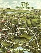 Noon Sun Handy Books - 2019 Weekly Planner: Wolcottville, Connecticut (1875): Vintage Panoramic Map Cover