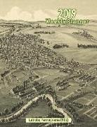 Noon Sun Handy Books - 2019 Weekly Planner: Latrobe, Pennsylvania (1900): Vintage Panoramic Map Cover