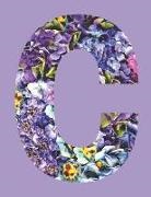 Jennifer Boyte - Purple Flowers Letter 'c' Monogrammed Lined Journal