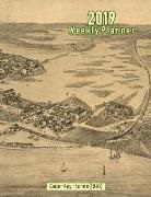 Noon Sun Handy Books - 2019 Weekly Planner: Cedar Key, Florida (1884): Vintage Panoramic Map Cover
