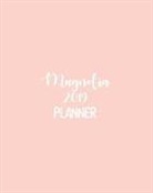 Pk Planners - Magnolia 2019 Planner: Calendar with Daily Task Checklist, Organizer, Journal Notebook and Initial Name on Plain Color Cover (Jan Through Dec