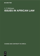 J F Holleman, J. F. Holleman - Issues in African law