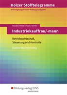 Mark Bauder, Markus Bauder, Markus u Bauder, Volker Holzer, Thoma Paass, Thomas Paaß... - Holzer Stofftelegramme Baden-Württemberg: Industriekauffrau/-mann - Betriebswirtschaft und Steuerung und Kontrolle: Aufgabenband