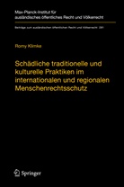 Romy Klimke - Schädliche traditionelle und kulturelle Praktiken im internationalen und regionalen Menschenrechtsschutz