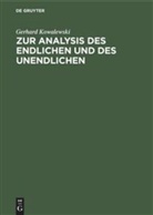 Gerhard Kowalewski - Zur Analysis des Endlichen und des Unendlichen
