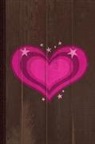 Flippin Sweet Books - Pink Heart Valentine Journal Notebook: Blank Lined Ruled for Writing 6x9 110 Pages
