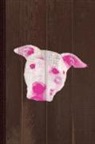 Flippin Sweet Books - Pink Pitbull Head Journal Notebook: Blank Lined Ruled for Writing 6x9 110 Pages