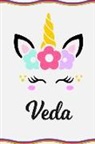 Sofia Taylor - Veda: Personal Notebook Personal Diary Unicorn Notebook Writing Journal Personalized Notebook Custom Notebook Unicorn Gift U