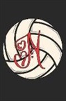 Happy Healthy Press - N: Volleyball Journal Monogram Initial N Personalized Volleyball Gift for Players Coach Students Teachers