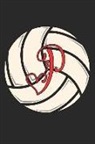 Happy Healthy Press - P: Volleyball Journal Monogram Initial P Personalized Volleyball Gift for Players Coach Students Teachers