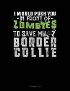Jeryx Publishing - I Would Push You in Front of Zombies to Save My Border Collie: 3 Column Ledger