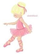 Jaz Kiddies Books - Sketchbook: A Pink Ballerina Dancer Themed Personalized Artist Sketch Book Notebook and Blank Paper for Drawing, Painting Creative