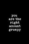 Hilarious Blank Books - You Are the Right Amount Grumpy: This Is a Blank, Lined Journal That Makes a Perfect Happy Valentine's Day Gift for Men or Women. It's 6x9 with 120 Pa