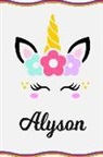 Sofia Taylor - Alyson: Personal Notebook Personal Diary Unicorn Notebook Writing Journal Personalized Notebook Custom Notebook Unicorn Gift U