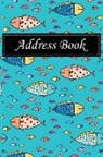 Shamrock Logbook - Address Book: Alphabetical Index with Hand Drawn Abstract Fish Pattern Background Cover