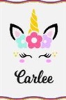 Sofia Taylor - Carlee: Personal Notebook Personal Diary Unicorn Notebook Writing Journal Personalized Notebook Custom Notebook Unicorn Gift U