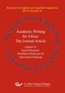 Alexandra Esimaje, Matthias Hoffmann, Matthia Hofmann, Matthias Hofmann, Josef Schmied - Academic Writing for Africa: The Journal Article (Band 15)