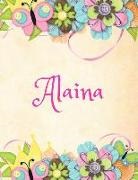 Jane April - Alaina: Personalized Name Journal Composition Notebook