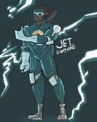 Black Nationalists Comics - Jet Lightning: Black Super Hero Notebook, 8x10 College Ruled Lined Paper, 100 Pages