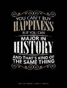 Jeryx Publishing - You Can't Buy Happiness But You Can Major in History and That's Kind of the Same Thing: Graph Paper Notebook - 0.25 Inch (1/4) Squares