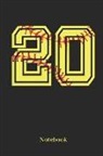 Sporty Girl - 20 Notebook: Softball Player Jersey Number 20 Sports Blank Notebook Journal Diary for Quotes and Notes - 110 Lined Pages