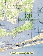 Noon Sun Handy Books - 2019 Weekly Planner: Perdido Pass, Alabama/Florida (1944): Vintage Topo Map Cover