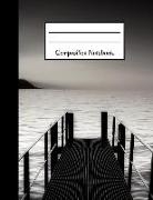 Blank Publishers - Composition Notebook: Black & White Sea Notebook 120 Pages College Ruled