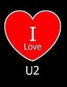 Kensington Press - I Love U2: Large Black Notebook/Journal for Writing 100 Pages, U2 Gift for Women and Men