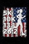 Sports Ngustudiobooks - 13.1 26.2: Womens Marathon Notebook USA Flag Journal 6x9