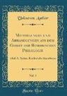 Unknown Author - Mitteilungen und Abhandlungen aus dem Gebiet der Romanischen Philologie, Vol. 4
