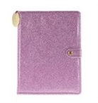 Graphique de France - Snap Journal: Purple Glitter - Hardcover-Notizbuch/Tagebuch/Memo mit stabiler Ringbindung und Druckknopf