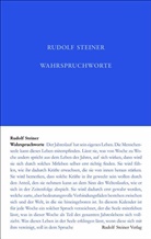 Rudolf Steiner, Rudolf Steiner Nachlassverwaltung, Rudolf Steiner Nachlassverwaltung - Wahrspruchworte